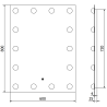 Mexen Dona miroir de salle de bain rétroéclairé 60 x 80 cm, LED 6000K, anti-buée - 9818-060-080-611-00