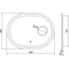 Mexen Umba miroir de salle de bain éclairé avec miroir cosmétique 100 x 80 cm, LED 6000K, anti-buée - 9822-100-080-611-00