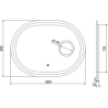 Mexen Umba Miroir de salle de bain éclairé avec miroir cosmétique 100 x 80 cm, LED 6000K, antibuée - 9822-100-080-611-00