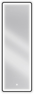Mexen Coro miroir de salle de bains éclairé 50 x 150 cm, LED 6000K, anti-buée, cadre noir - 9817-050-150-611-70