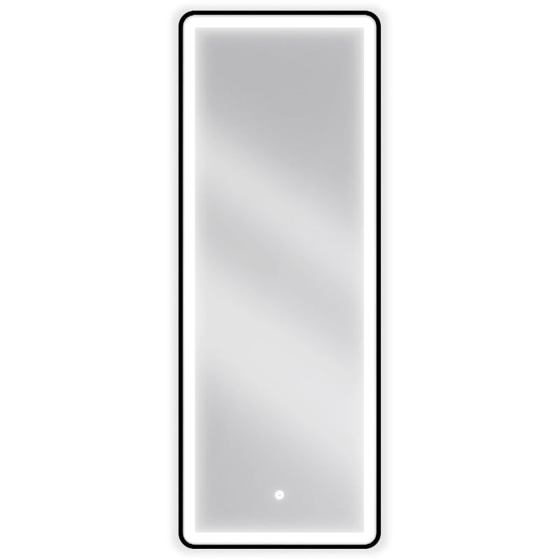 Mexen Coro miroir de salle de bains éclairé 45 x 120 cm, LED 6000K, anti-buée, cadre noir - 9817-045-120-611-70