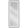 Mexen Coro miroir de salle de bain éclairé 45 x 120 cm, LED 6000K, anti-buée, cadre noir - 9817-045-120-611-70