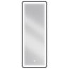 Mexen Coro miroir de salle de bains éclairé 45 x 120 cm, LED 6000K, anti-buée, cadre noir - 9817-045-120-611-70