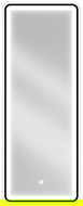 Mexen Coro miroir de salle de bains éclairé 45 x 120 cm, LED 6000K, anti-buée, cadre noir - 9817-045-120-611-70