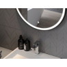 Mexen Reni miroir de salle de bain éclairé, rond 60 cm, LED 6000K, antibuée, cadre noir - 9812-060-060-611-70