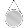 Mexen Reni miroir de salle de bain éclairé, rond 60 cm, LED 6000K, antibuée, cadre noir - 9812-060-060-611-70