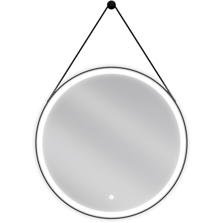 Mexen Reni miroir de salle de bain éclairé, rond 70 cm, LED 6000K, antibuée, cadre noir - 9812-070-070-611-70