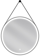 Mexen Reni miroir de salle de bain éclairé, rond 70 cm, LED 6000K, anti-buée, cadre noir - 9812-070-070-611-70