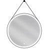 Mexen Reni miroir de salle de bain éclairé, rond 80 cm, LED 6000K, anti-buée, cadre noir - 9812-080-080-611-70