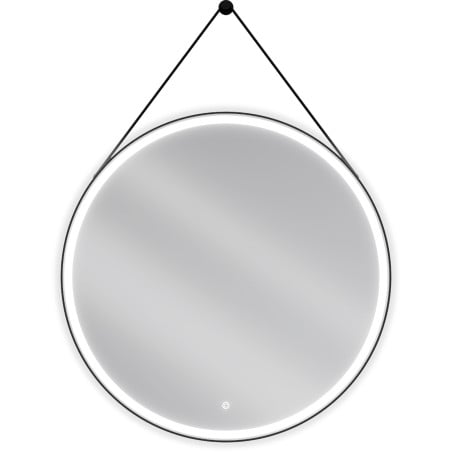 Mexen Reni miroir de salle de bain éclairé, rond 90 cm, LED 6000K, antibuée, cadre noir - 9812-090-090-611-70