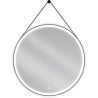 Mexen Reni miroir de salle de bain éclairé, rond 90 cm, LED 6000K, antibuée, cadre noir - 9812-090-090-611-70
