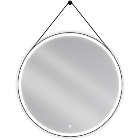Mexen Reni miroir de salle de bain éclairé, rond 100 cm, LED 6000K, anti-buée, cadre noir - 9812-100-100-611-70