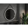 Mexen Reni miroir de salle de bain éclairé, rond 100 cm, LED 6000K, anti-buée, cadre noir - 9812-100-100-611-70