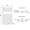 Mexen Hades radiateur de salle de bains 800 x 500 mm, 386 W, blanc - W104-0800-500-00-20