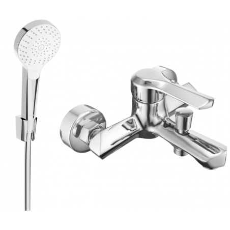 Mexen Sabre R05 robinet de baignoire avec ensemble de douche, chrome - 7213R05-00