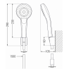 Mexen Sabre R05 robinet de baignoire avec ensemble de douche, noir - 7213R05-70