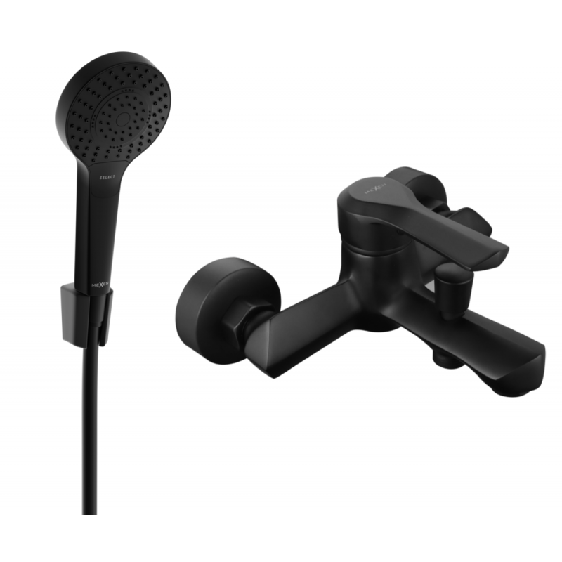 Mexen Sabre R05 robinet de baignoire avec ensemble de douche, noir - 7213R05-70