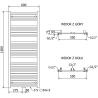 Mexen Hades radiateur de salle de bain 1500 x 600 mm, 812 W, blanc - W104-1500-600-00-20