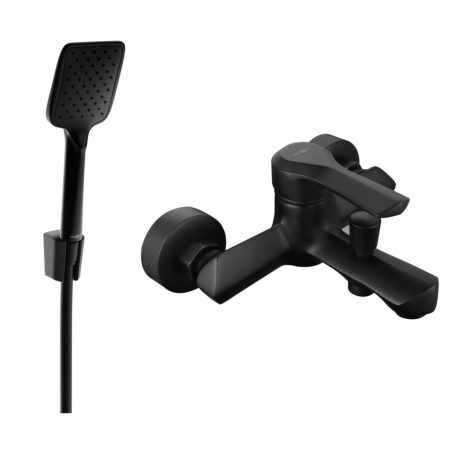 Mexen Sabre R62 robinet de baignoire avec ensemble de douche, noir - 7213R62-70