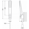 Mexen Sabre R72 robinet de baignoire avec ensemble de douche, chrome - 7213R72-00