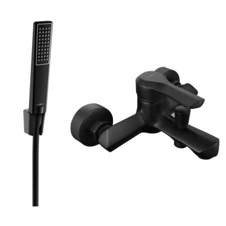 Mexen Sabre Robinet de baignoire R72 avec ensemble de douche, noir - 7213R72-70