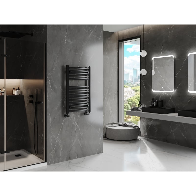 Mexen Helios radiateur de salle de bain 800 x 500 mm, 381 W, noir - W103-0800-500-00-70