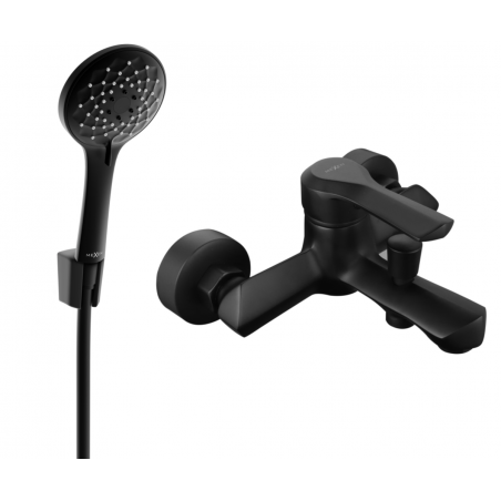 Mexen Sabre R74 robinet de baignoire avec ensemble de douche, noir - 7213R74-70