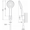 Mexen Sabre R74 robinet de baignoire avec ensemble de douche, noir - 7213R74-70