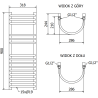 Mexen Eros radiateur de salle de bain 900 x 318 mm, 315 W, noir - W112-0900-318-00-70
