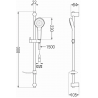 Mexen Kama DF05 ensemble de bain, chrome - 72503DF05-00
