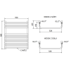 Mexen Apollo radiateur salle de bain 660 x 550 mm, 386 W, blanc - W117-0660-550-00-20