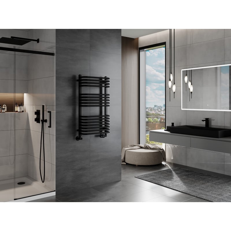 Mexen Apollo radiateur de salle de bain 860 x 450 mm, 424 W, noir - W117-0860-450-00-70