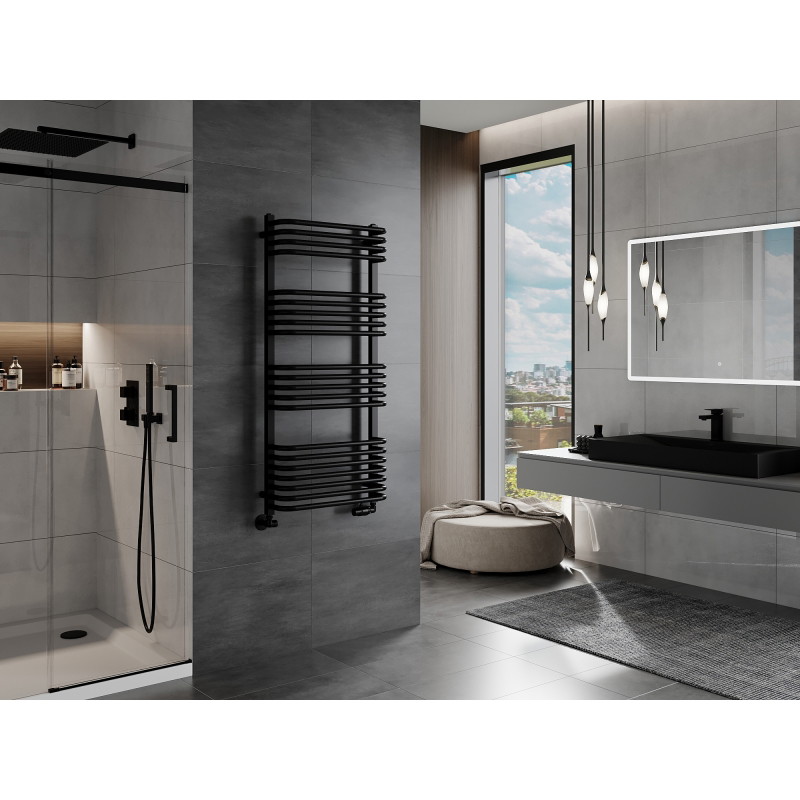 Mexen Apollo radiateur de salle de bain 1210 x 550 mm, 641 W, noir - W117-1210-550-00-70