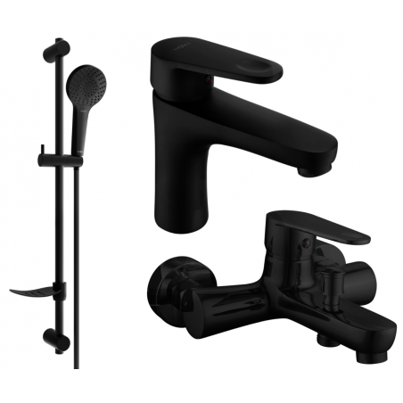 Mexen Kama DF05 ensemble baignoire, noir - 72503DF05-70
