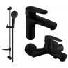 Mexen Kama DF05 ensemble baignoire, noir - 72503DF05-70