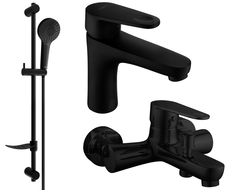 Mexen Kama DF05 ensemble de baignoire, noir - 72503DF05-70