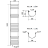 Mexen Eros radiateur de salle de bain 1600 x 318 mm, 551 W, blanc - W112-1600-318-00-20