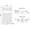 Mexen Pluton radiateur de salle de bain 800 x 500 mm, 410 W, noir - W106-0800-500-00-70