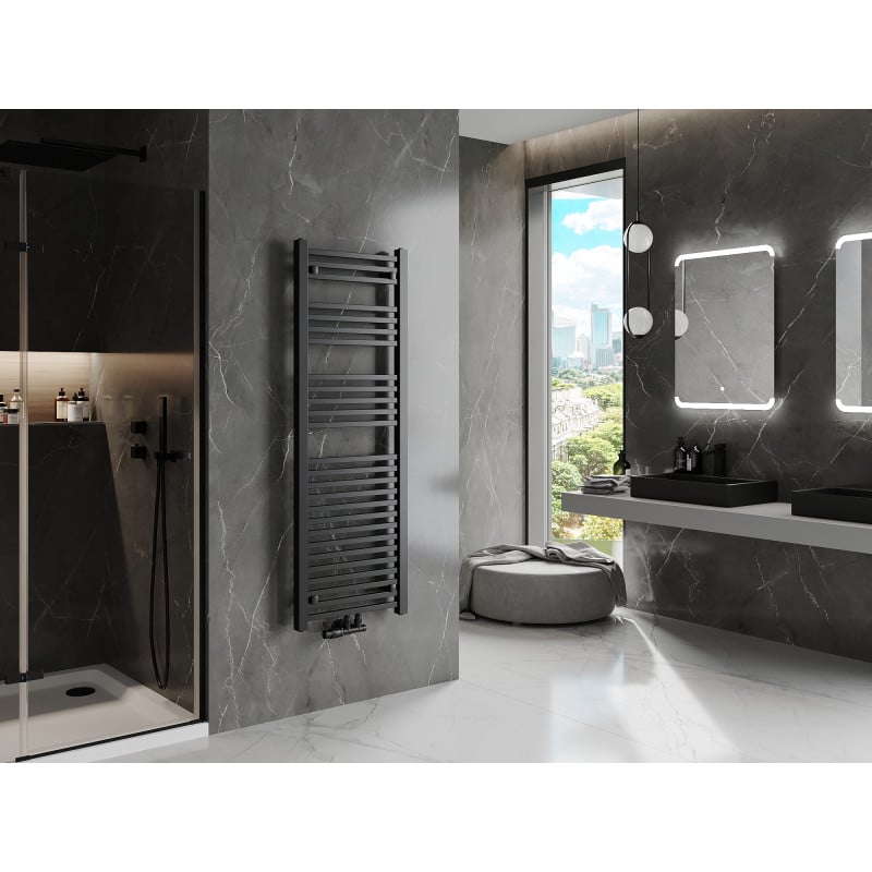 Mexen Pluton radiateur de salle de bain 1450 x 500 mm, 721 W, noir - W106-1450-500-00-70