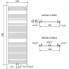 Mexen Pluton radiateur de salle de bains 1700 x 600 mm, 991 W, blanc - W106-1700-600-00-20