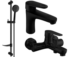 Mexen Kama DF75 ensemble de baignoire, noir - 72503DF75-70