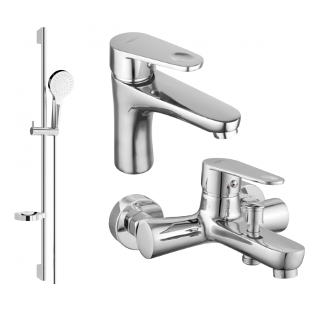 Mexen Kama DS05 ensemble pour baignoire, chrome - 72503DS05-00