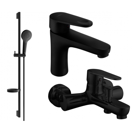 Mexen Kama DS05 ensemble pour baignoire, noir - 72503DS05-70