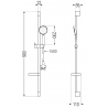 Mexen Kama DS75 ensemble de bain, chromé - 72503DS75-00