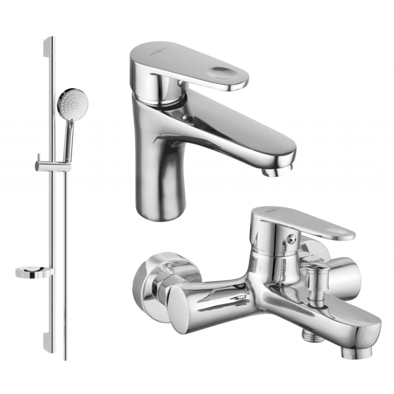 Mexen Kama DS75 ensemble de bain, chromé - 72503DS75-00