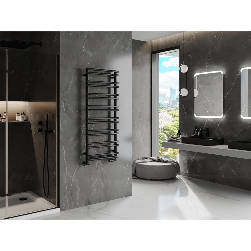 Mexen Saturn radiateur de salle de bains 1200 x 500 mm, 409 W, noir - W108-1200-500-00-70