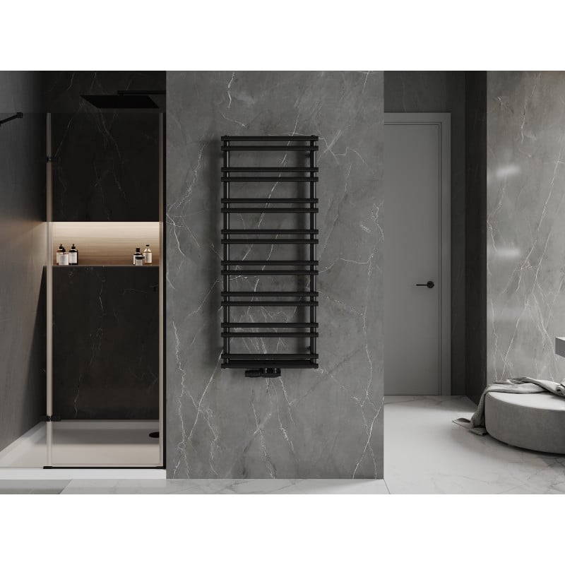 Mexen Saturn radiateur de salle de bains 1200 x 500 mm, 409 W, noir - W108-1200-500-00-70