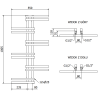 Mexen Jari radiateur de salle de bain 1005 x 550 mm, 339 W, blanc - W115-1005-550-00-20