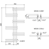Mexen Jari radiateur décoratif de salle de bain 1005 x 550 mm, 339 W, blanc - W115-1005-550-00-20