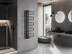 Mexen Kiso radiateur de salle de bain 1250 x 500 mm, 256 W, noir - W114-1250-500-00-70